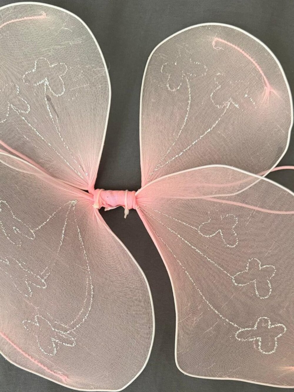 Pink Fairy Butterfly Wings – Flexible Wire – Glitter Detail – Costume
